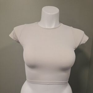 Zenana Outfitters Cream Crop Top